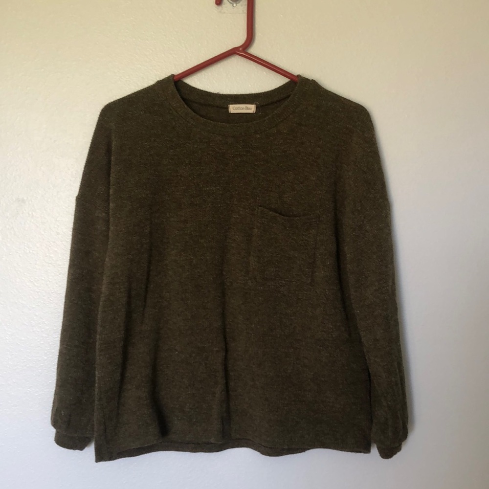 Cotton Bleu Green Sweater (M)